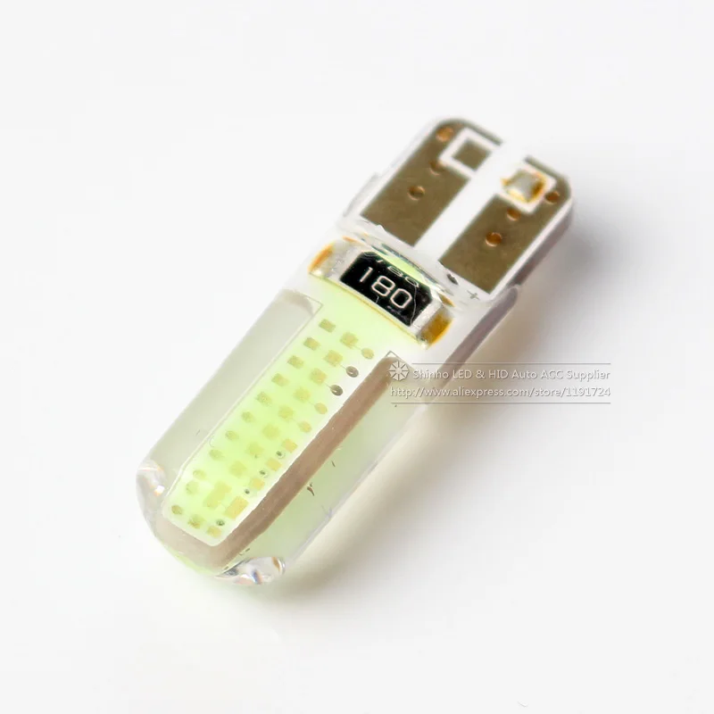 10 шт.; ; детское нижнее белье T10 168 194 COB 12 точек 80MA силиконовая оболочка W5W силиконовый чехол для телефона, автомобильный горизонтальный Клин Авто стояночного света автомобиля для укладки волос