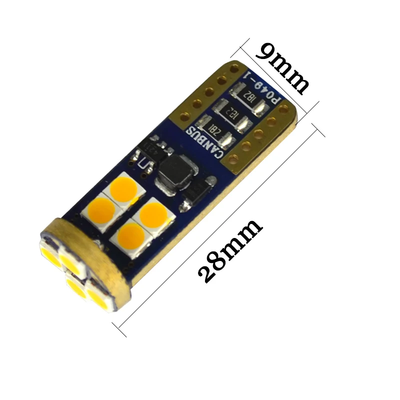 10 шт. W5W светодиодный светильник canbus T10 12 smd 3030 без ошибок автомобильная лампа Поворотная сторона номерного знака светильник для багажника габаритные огни Белый Красный Янтарный