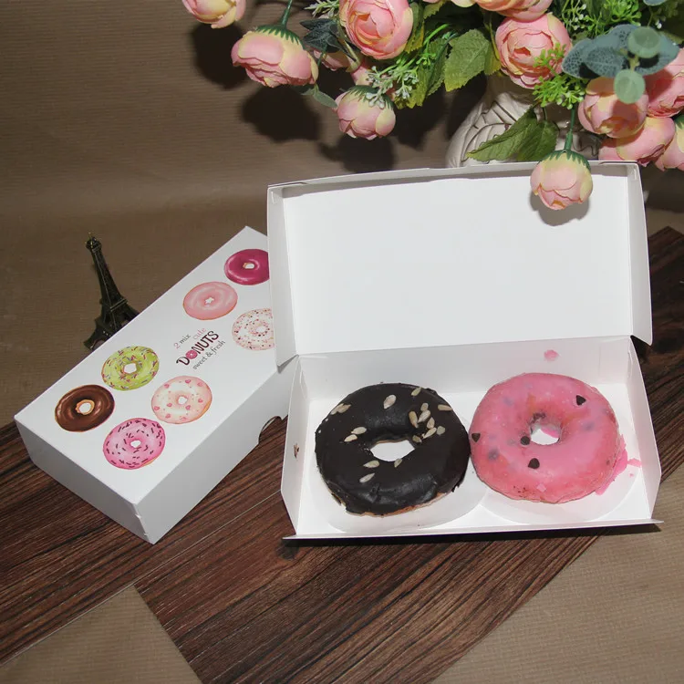 150 шт Картон Крафт бумажная коробка пончик картонная бумага упаковка Ремесло