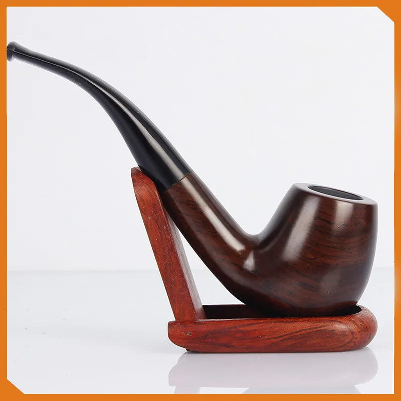 

Ebony Ebony Brand Manual Pipe Free Type Pipe Bent Handle Cigarette Smoking