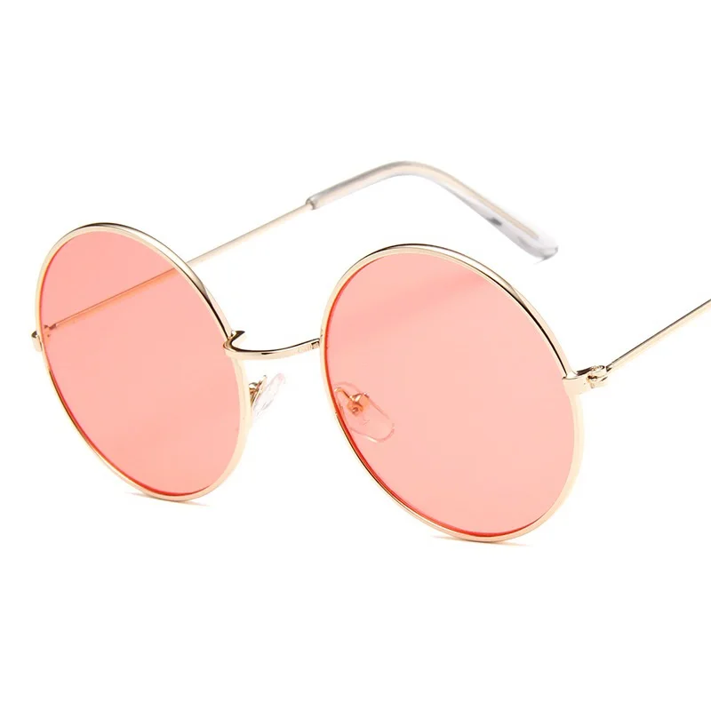Унисекс разноцветные Круглые Солнцезащитные очки Для женщин Брендовая