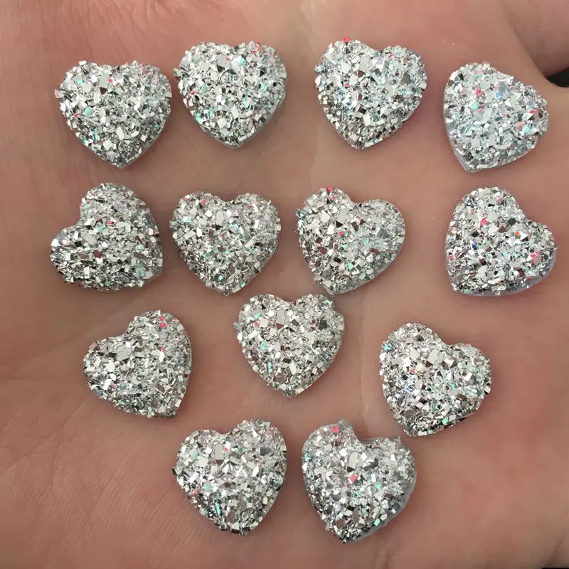Хит продаж 80 шт. 12 мм AB Смола Bling Sweet heart flatback Скрапбукинг для телефона/свадьбы D50|heart