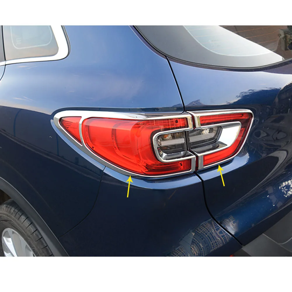 Для Renault Kadjar Csr задняя подсветка накладки на фары формовочная рамка палка ABS хромированная Накладка для автомобиля капоты 4 шт