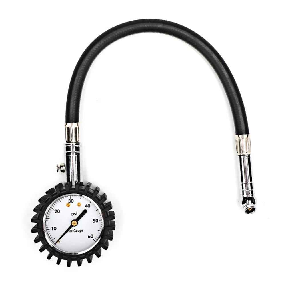 60/100psi Car Motorbike Pointer Alloy Anti Slip Tire Pressure Gauge Measure Portable Professional Easy Operate Rubber Case | Автомобили и
