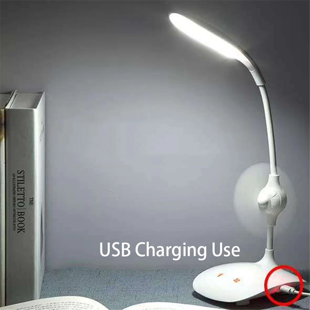 Светодиодный светильник для студентов, настольная лампа USB, лампа для чтения, многофункциональный светильник для защиты глаз с мини-вентилятором lampara de mesa для детей