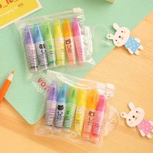6 шт.партия Творческий яркая флуоресцентная ручка маркеры установить студенческий миниатюрный фломастер Kawaii Канцелярские офисные школьные принадлежности, блокноты