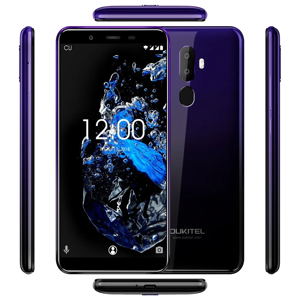 OUKITEL U25 Pro 5,5 ''FHD экран смартфон MT6750T Восьмиядерный 4 Гб 64 ГБ Android 8,1 13 МП+ 2 Мп камера отпечаток пальца 3200 мАч телефон