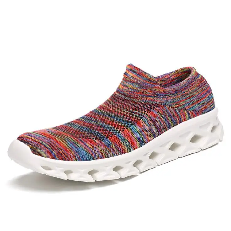 Мужские и женские кроссовки для бега носки влюбленных разноцветная спортивная