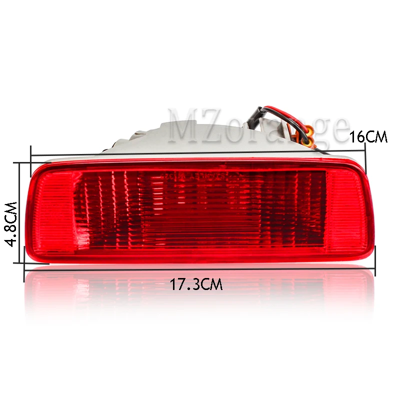 MZORANGE Car Rear Center Bumper Reflector Light Brake Fog Lamp Bulb For Mitsubishi ASX RVR Middle 8337A092 | Автомобили и