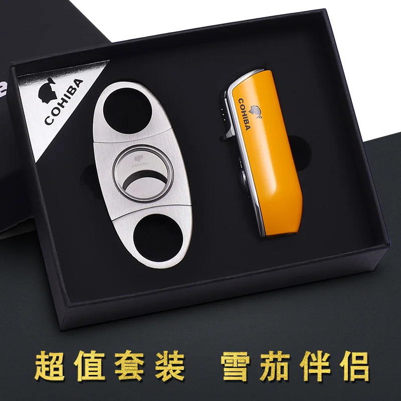 COHIBA Карманный металлический Змеиный рот форма многоразового бутановый газ 3