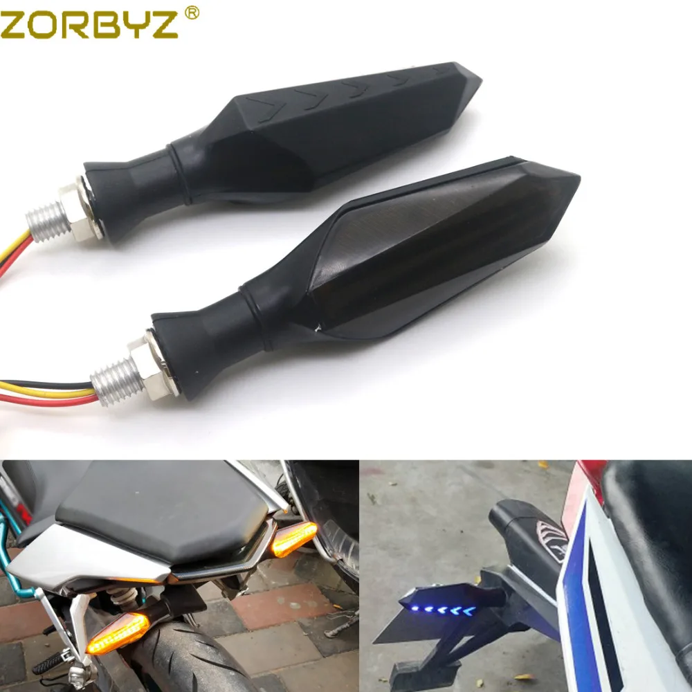 ZORBYZ 2X Светодиодный индикатор сигнала поворота для мотоцикла синий DRL Honda Yamaha Suzuki| |