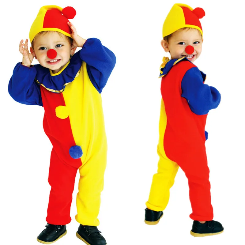 Новые озорные клоуны S ~ M детский косплей комбинезон на Хэллоуин Забавный милый