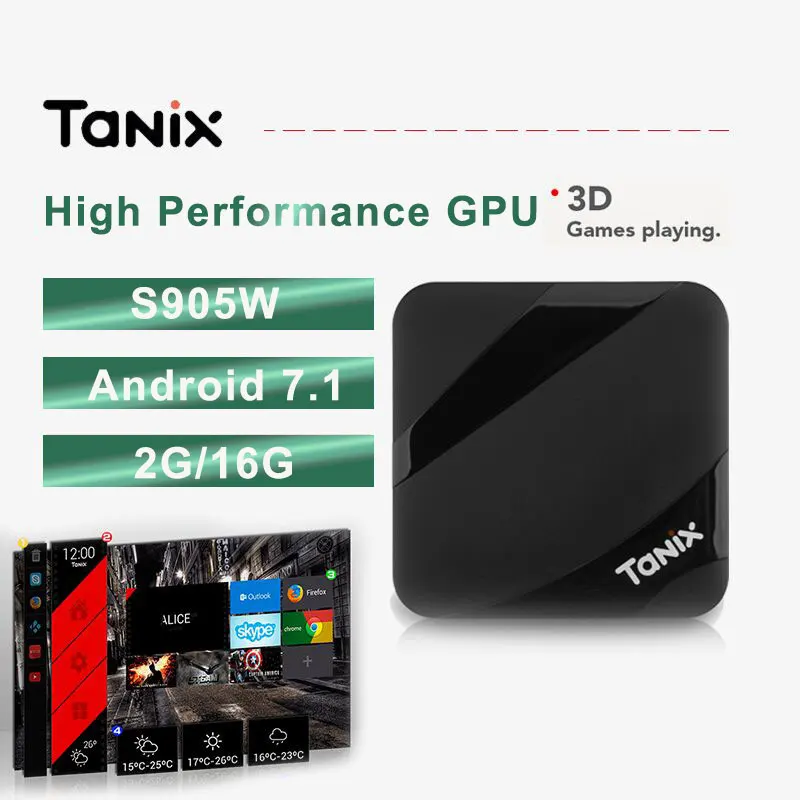 Tanix TX3 Max умный ТВ Box Android 7 1 телеприставки HDMI 2 0 H.265 4 К Media Player Amlogic S905W ГБ 16 PK x96 мини |