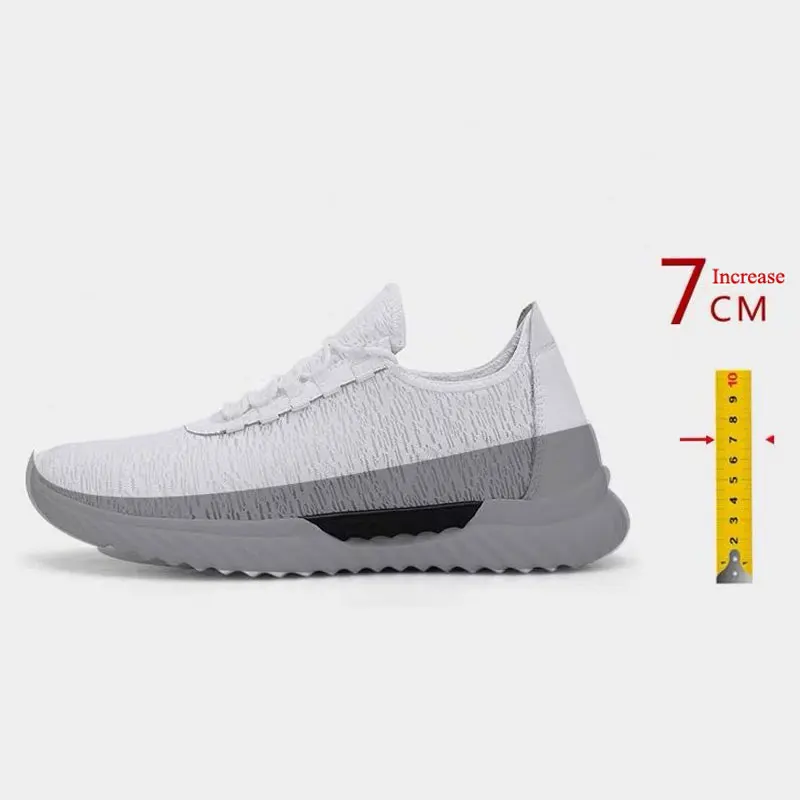 Casual Mesh sneakers Elevator shoes Breathable height Invisible increase With Getting 7CM Tall Male Outdoor Leisure Shoe |