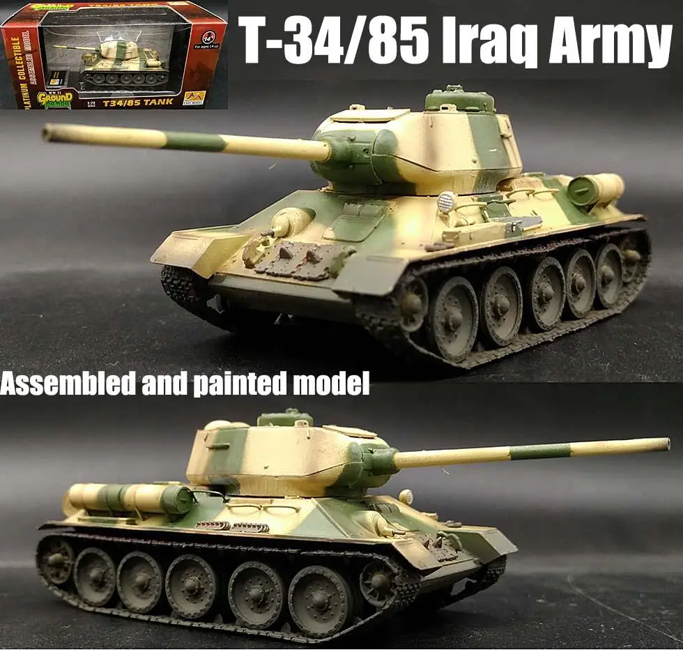 Армейский T 34 в Ираке 85 Русский Танк камуфляж 1/72 без литья под давлением легкая