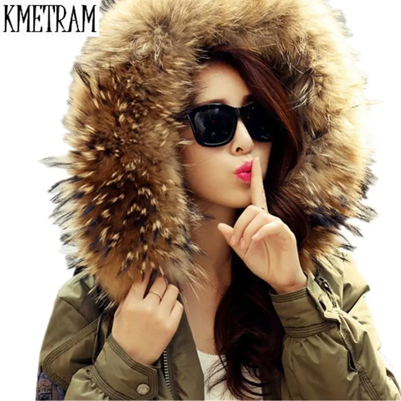 100% натуральный мех енота воротник капюшон пуховик парка 90% белый утиный пух парки