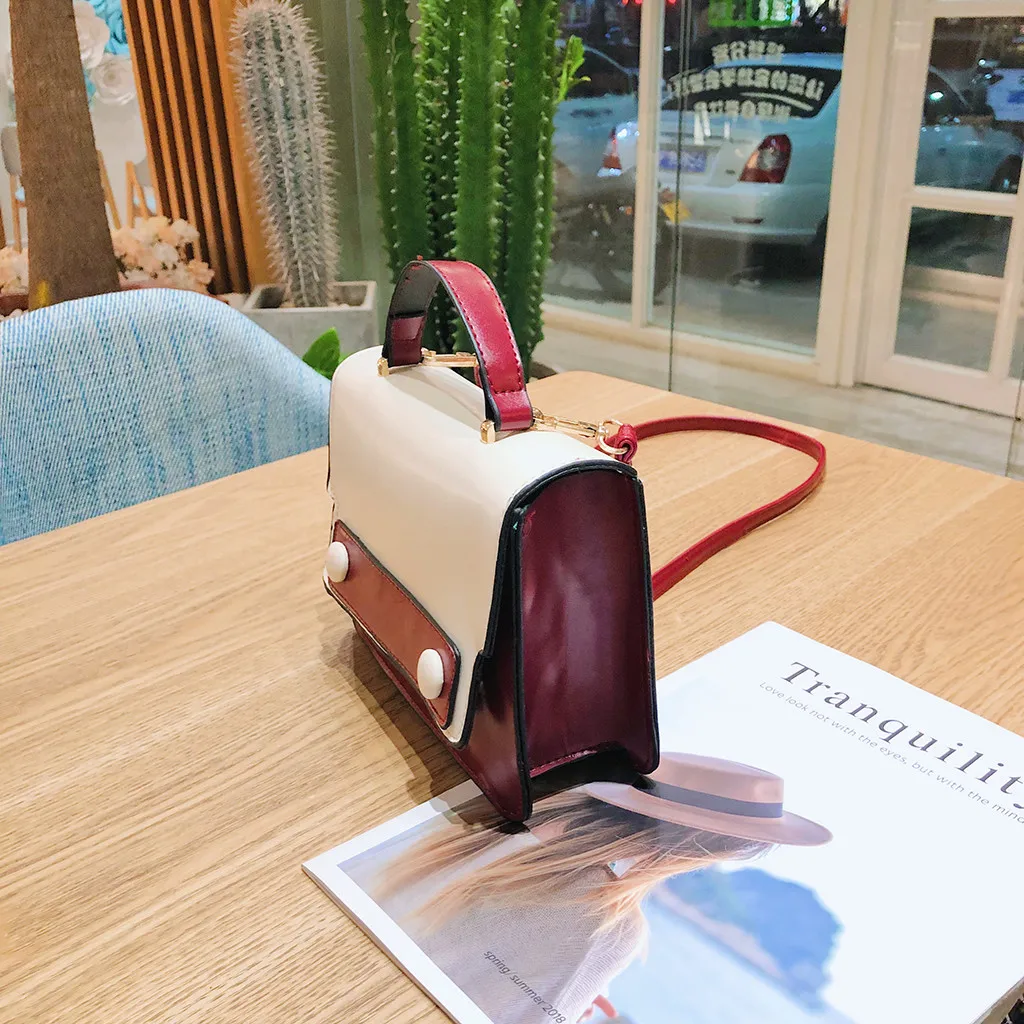 Сумка мессенджер MOLAVE Женская модная однотонная контрастных цветов квадратная