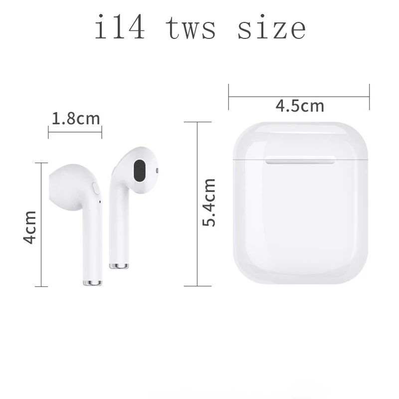 2019 i14 наушники вкладыши TWS с 1:1 Беспроводной Bluetooth 5 0 сенсорный Управление для iPhone