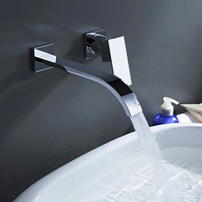 Бесплатная доставка смеситель для ванной комнаты из полированной хромированной