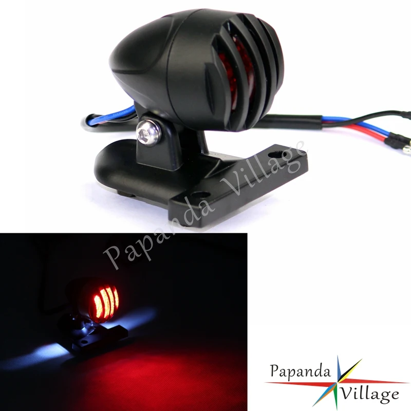Papanda мотоцикл черный светодиодный задний фонарь Гриль протектор стоп-сигнала