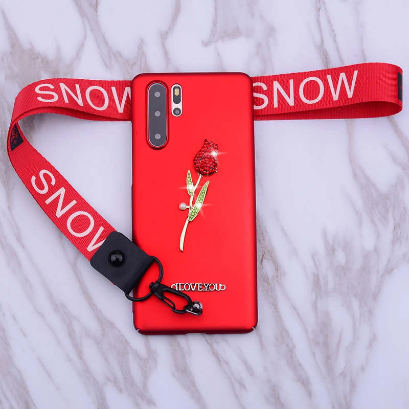 P20 Pro P30 Lite Case Wrist strap Hard Matte For Huawei P Smart Z 2019 Y9 Y5 Y6 Y7 2018 Honor 10 9 8A 8X 7X 8C 7A Cover | Мобильные