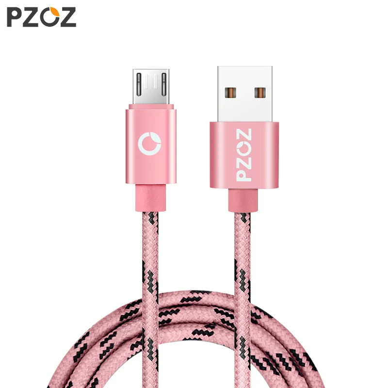 Rose gold PZOZ Micro USB кабель Быстрая зарядка телефон зарядное устройство адаптер кабель для передачи данных для samsung Xiaomi huawei MEIZU SONY Android зарядка Microusb - Цвет: Rose gold