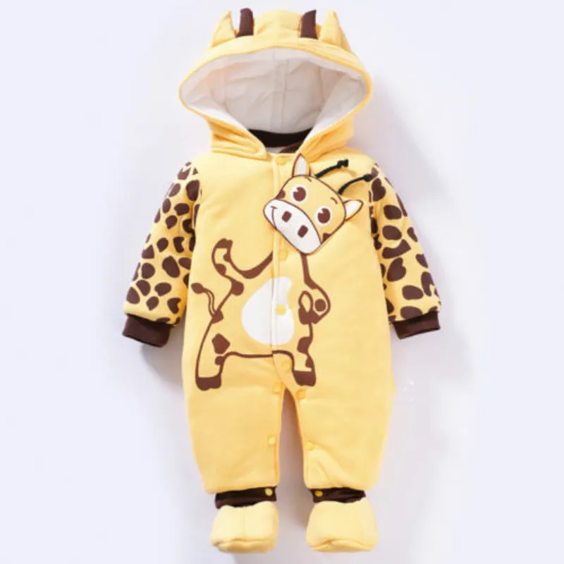 Коллекция 2017 года зимний комбинезон унисекс для маленьких девочек и мальчиков