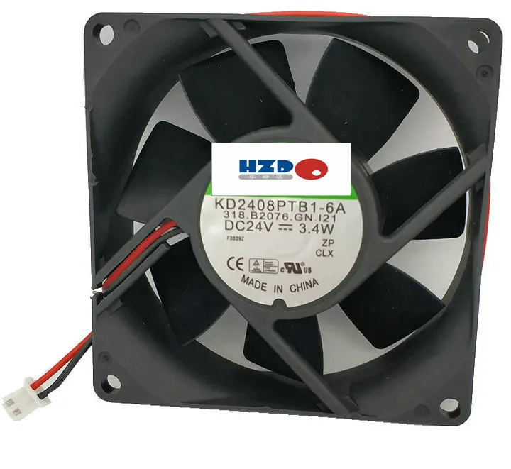 

Free shipping HZDO 8025 24V 3.4W KD2408PTB1-6A cooling fan 80*80*25MM
