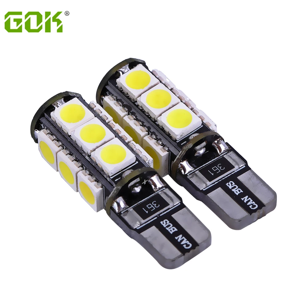 

2 x Error Free T10 led Canbus 13smd 5050 Led W5w Led canbus 194 t10 13Smd Light Car Light Source parking External Lights 12V