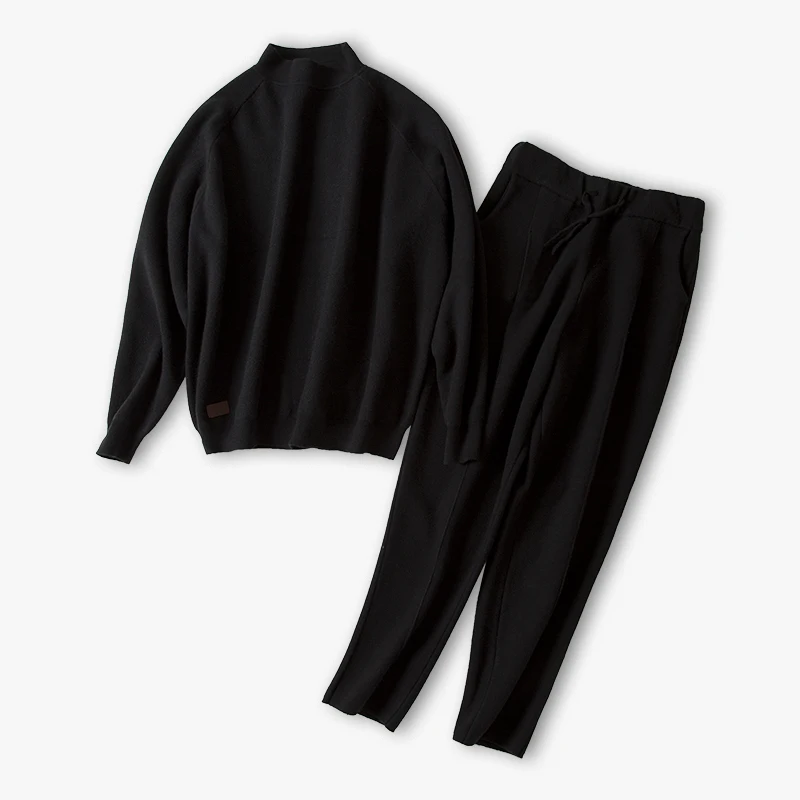 Hot Sale Tracksuits New Arrival Full Spring 2018 Women's Fashion Casual Loose Two-piece Sweater Harem Pants Knit 2 Suit Women
