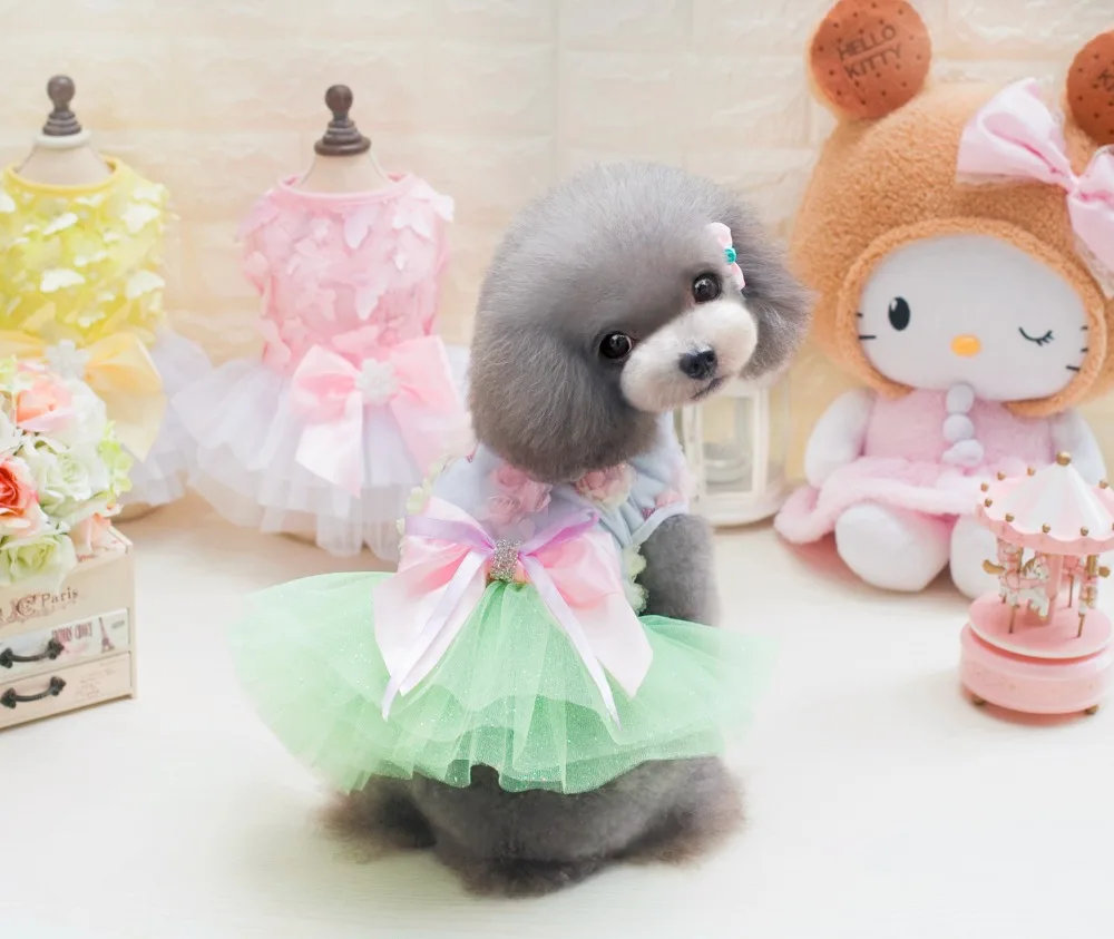 New Coming Sweet Candy Style Pet Dogs Summer Dress Small Puppy Clothing Size From XS To XL | Дом и сад