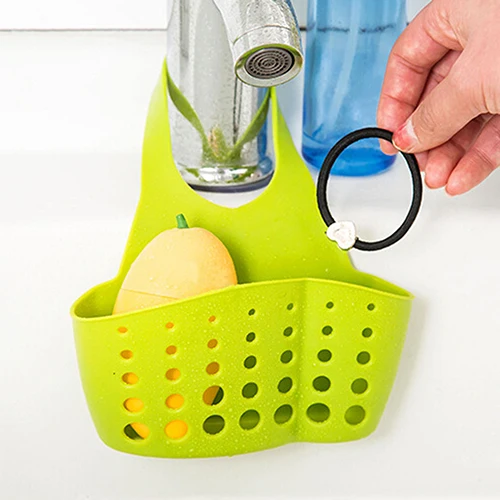 Горячая висячая Корзина Аксессуары для ванной комнаты держатель губок на раковине 2 отверстия для сумки кран висячий фильтр Органайзер стеллаж для хранения Регулируемый no8