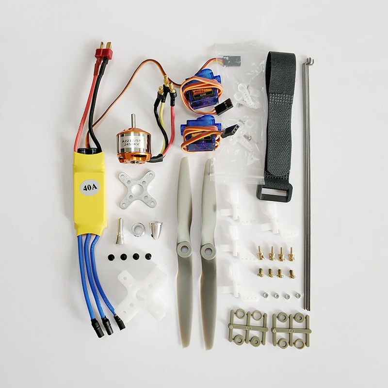 Бесщеточный двигатель 2212 2450KV + 40A ESC SG90 сервопривод 6040 пропеллер ремешок