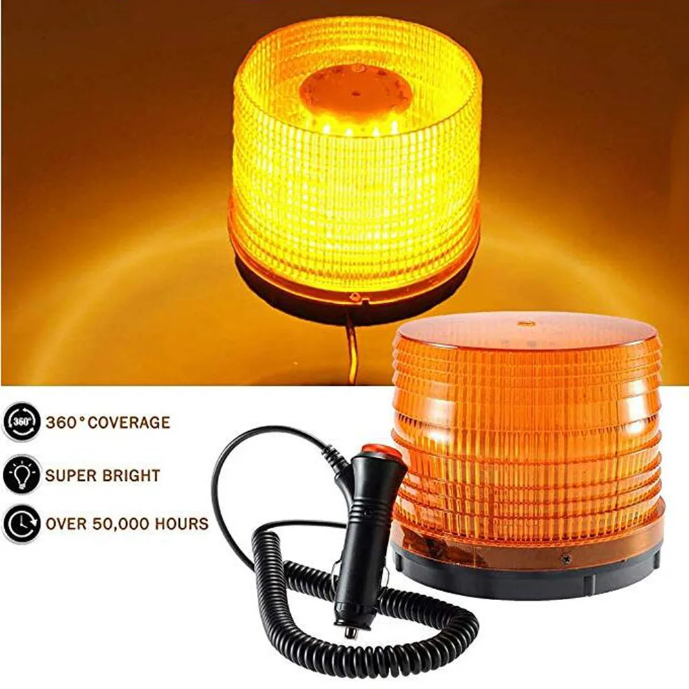 

LED Strobe Light Emergency Waterproof Car Cargo Truck Carrying a Circular Signal Magnetic Ceiling Warning Police Lights 4 Types