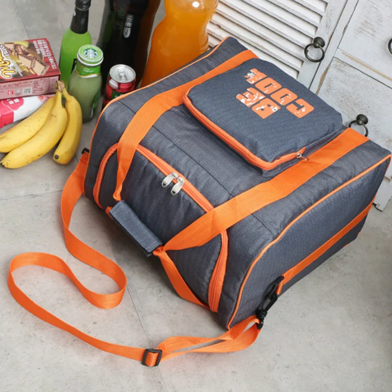 Термосумка холодильник на плечо большой вместимости для хранения еды и