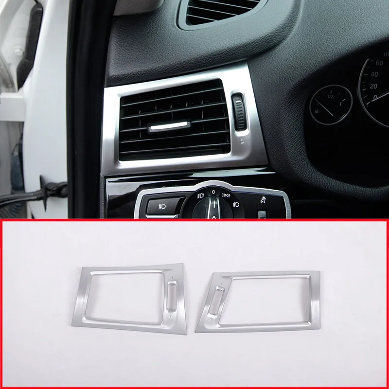 

For BMW X3 X4 F25 F26 2013-2017 ABS Matte Chrome Side Air Conditioning Outlet Cover Trim Stickers Car Styling Accessory For LHD