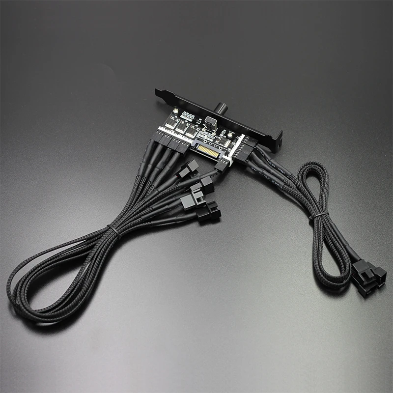 Кронштейн PCI Power для компьютера 12 В 3pin/4pin вентилятор концентратор 8 каналов