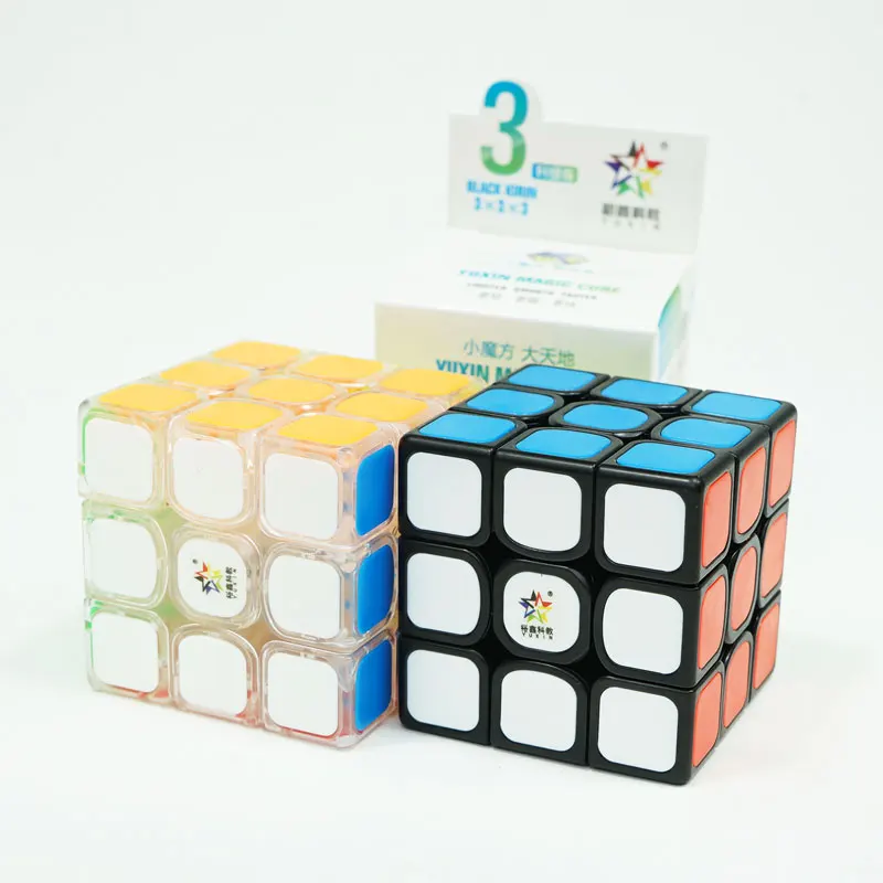 Yuxin Black Kylin V2 3x3x3 магический куб Yuxin Zhisheng black kylin 3x3 v2 черный/прозрачный антиприлипательный слот скоростной магический куб