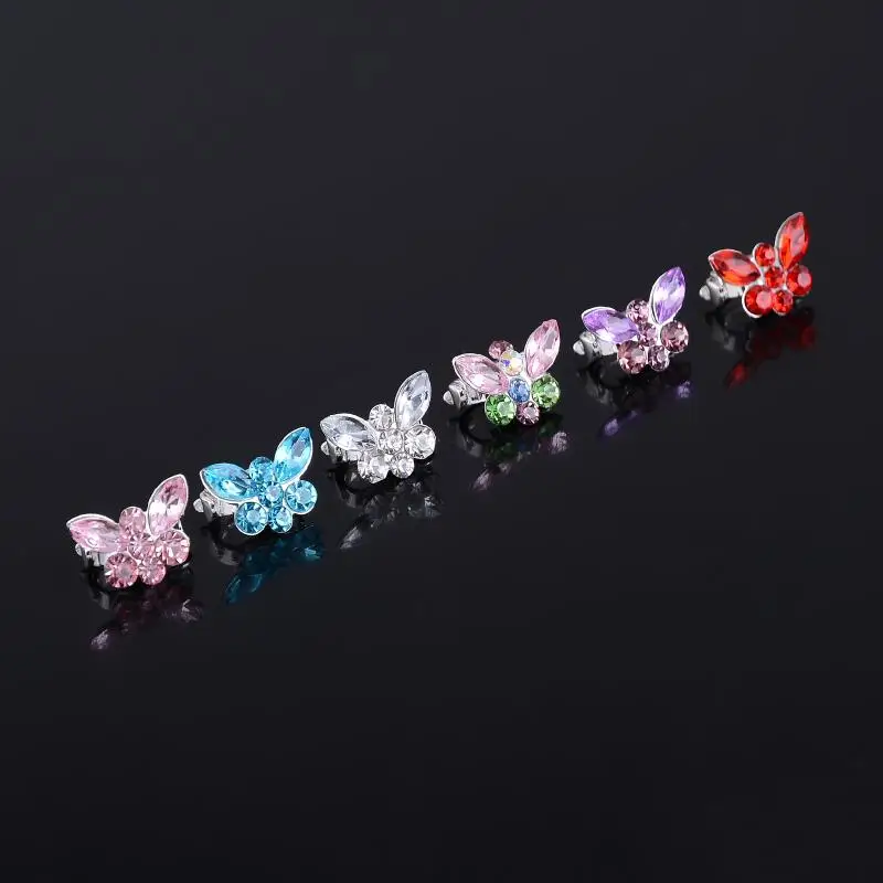 

5Pcs/Lot Wedding Bridal Butterfly Crystal Headwear bride dish hair accessories Hair Doug buckle Decoration Hair Clips Wholesale