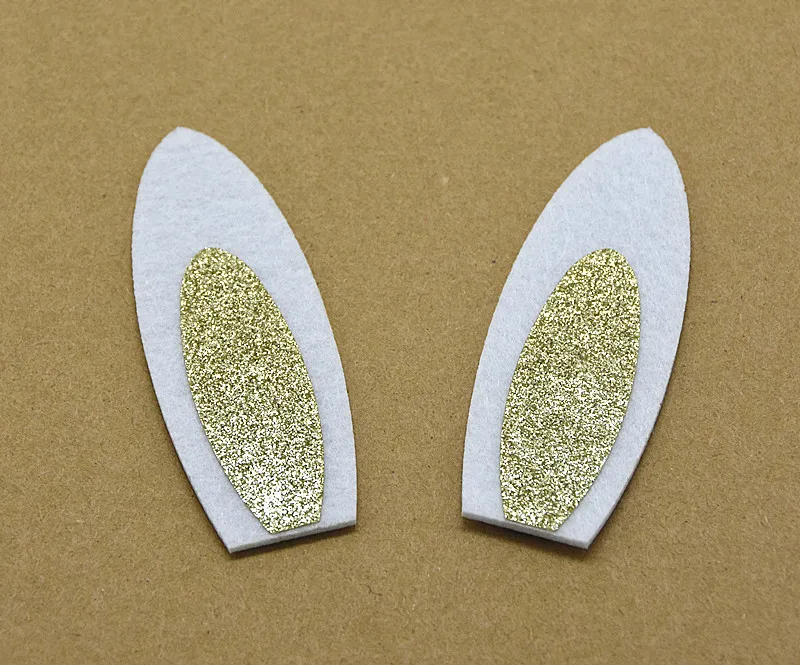 50pairs/lot 3.5cm *9cm glitter rabbit ears 2019 Hot sale DIY hair fashion accessories |