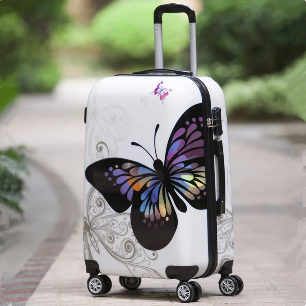 20 24 INCH butterfly pull rod box luggage ABS+PC suitcase chassis universal wheel | Багаж и сумки