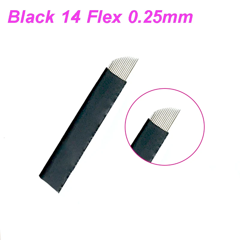 

New Microblading Needles 14 Flex for Pernement Makeup Eyebrow Lamina Agulhas Tebori Blade for Manual Pen Tattoo Needle 14 Pins
