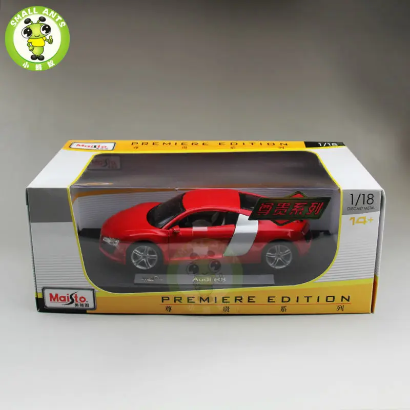 1/18 R8 Sports Racing литой металл модель автомобиля Maisto красный цвет|1/18 audi|audi r8diecast metal |