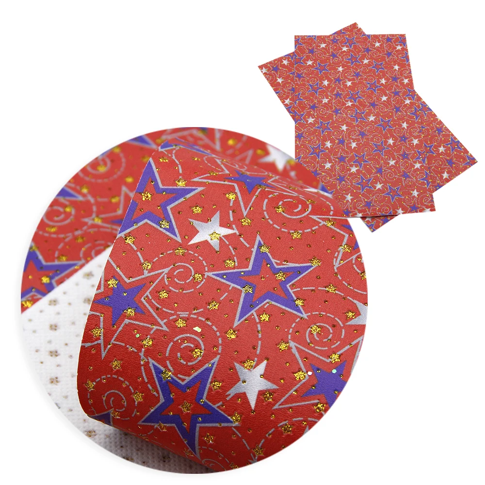 1079850021 David accessories 20*34 см, с блестками и звездами, для искусственной искусственная кожа бант для волос для художественного оформления ногтей, ручная работа ремесел 1 шт, 1Yc6515 - Цвет: 1079850021