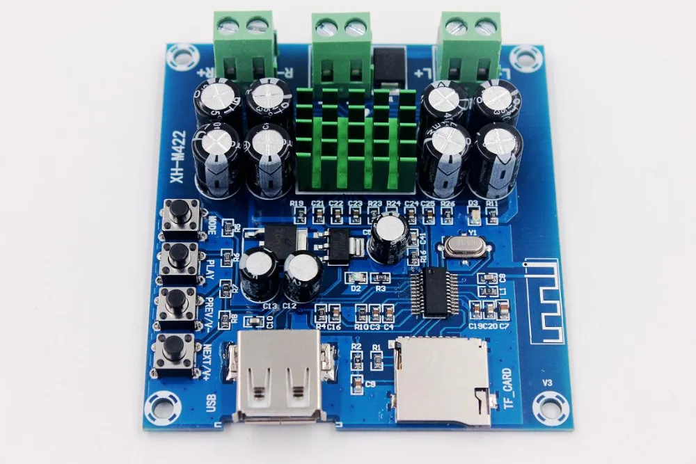 TPA3116D2 цифровая Фотографическая плата встроенная Bluetooth U диск TF плеер Amp платы