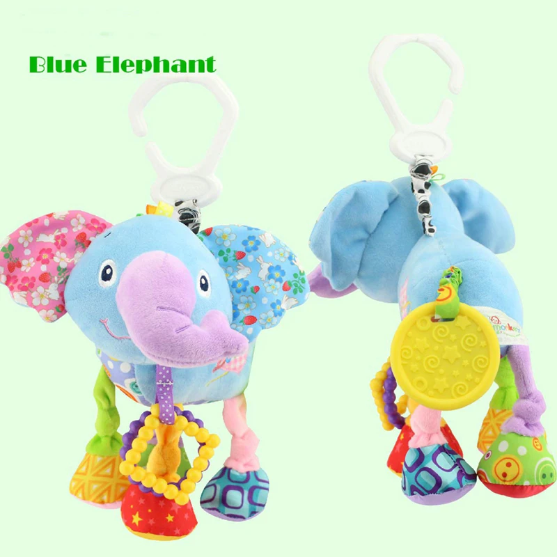 Happy monkey животных мягкие погремушки Подвесные Игрушки для малышей лошадь кровать