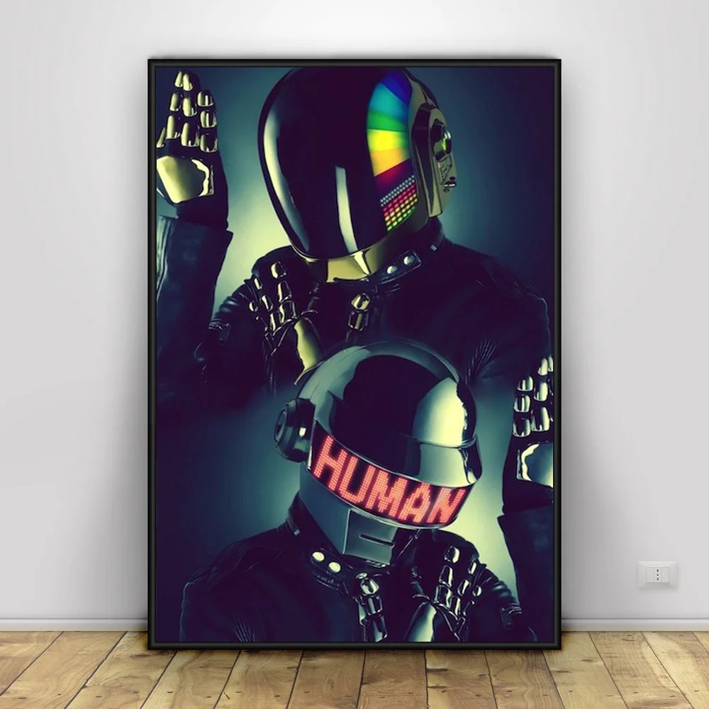 Daft панк Арт Шелковый постер домашний декор 12x18 24x36inch|Рисование и каллиграфия| |