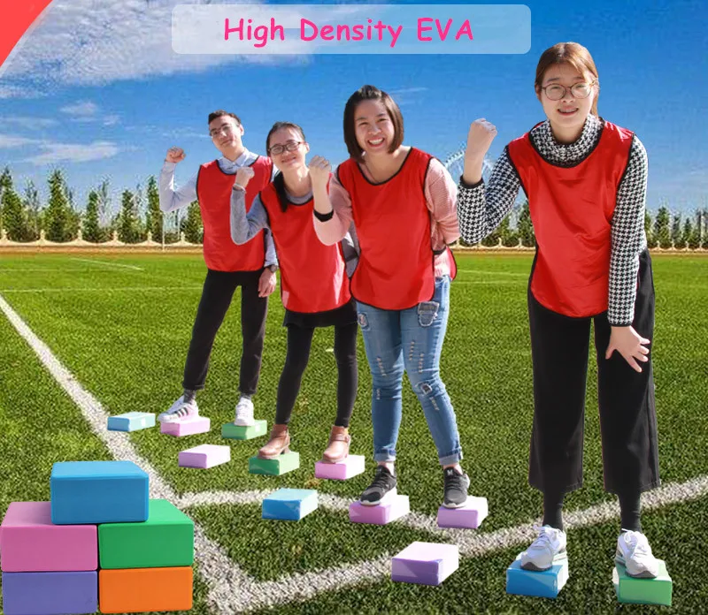 Веселая игрушка для игр на открытом воздухе блоки спортивные игрушки EVA пены кирпичи родители дети команда игры компании Вечерние игры высокой плотности Йога блок