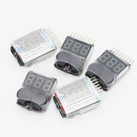 5pcslot 0 5 36v 1 8s lion battery tester low voltage meter buzzer alarm 2 in 1 indicator checker