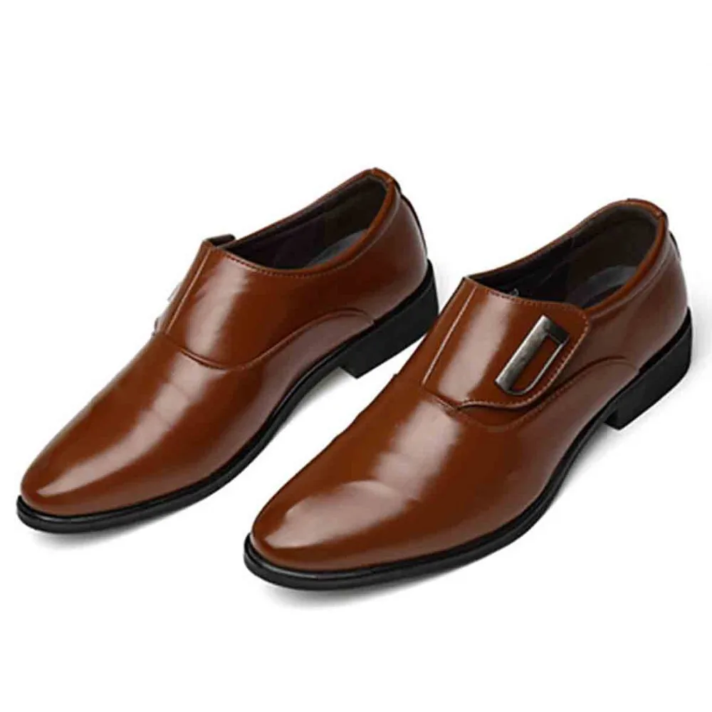 38-48 Dock Layer Leather Cowhide Metal Decorative Casual Shoes Men's Soft Skin Cross-dress Suit Business New England | Обувь